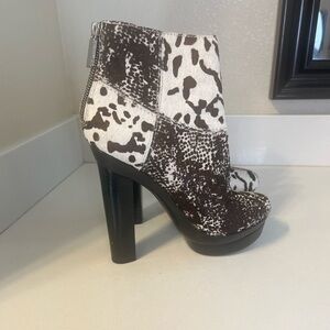 RACHEL ZOE Pamela Calf Hair Platform Ankle Boot Ret $495 NEW! 8.5